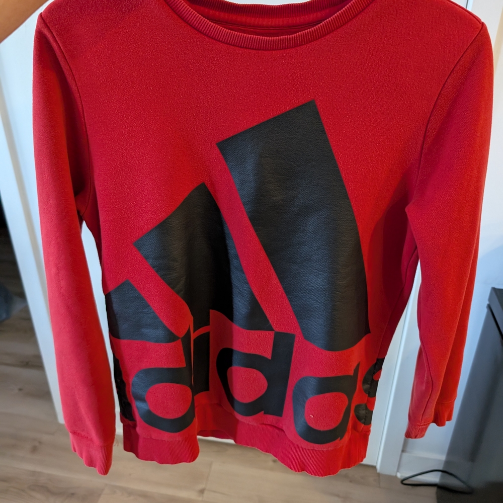 Adidas Kids Red Logo Sweatshirt